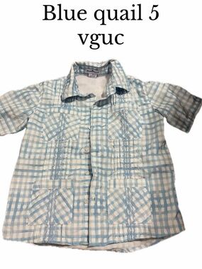 Blue quail size 5 shirt
